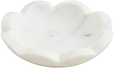 Mud Pie Scallop Marble Dish; 4.5" X 4.5" | Amazon (US)