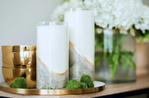 Concrete Candle  Concrete Pillar Candle  Concrete Candle | Etsy | Etsy (US)