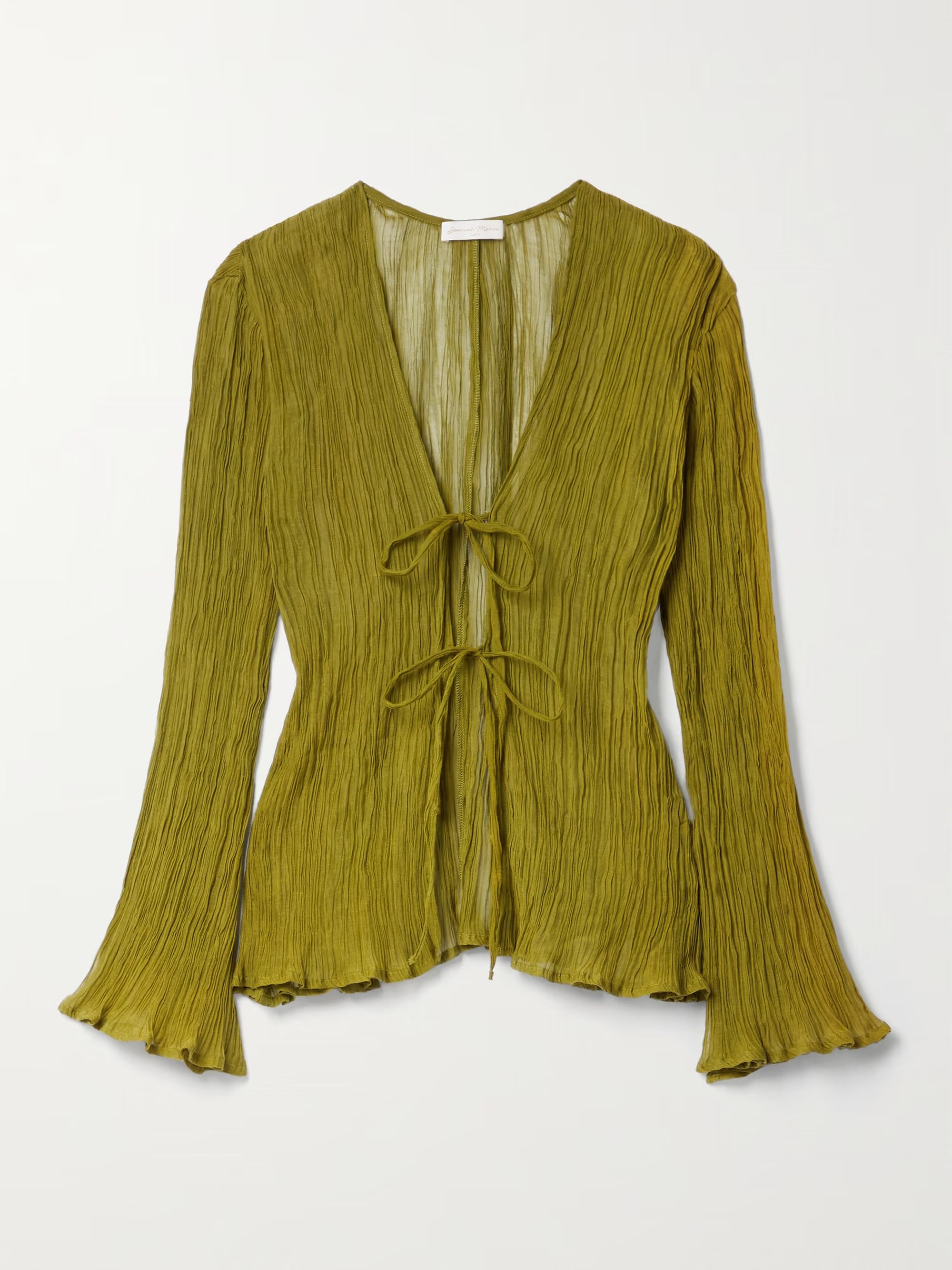 Amalfi crinkled peace silk top | NET-A-PORTER (US)