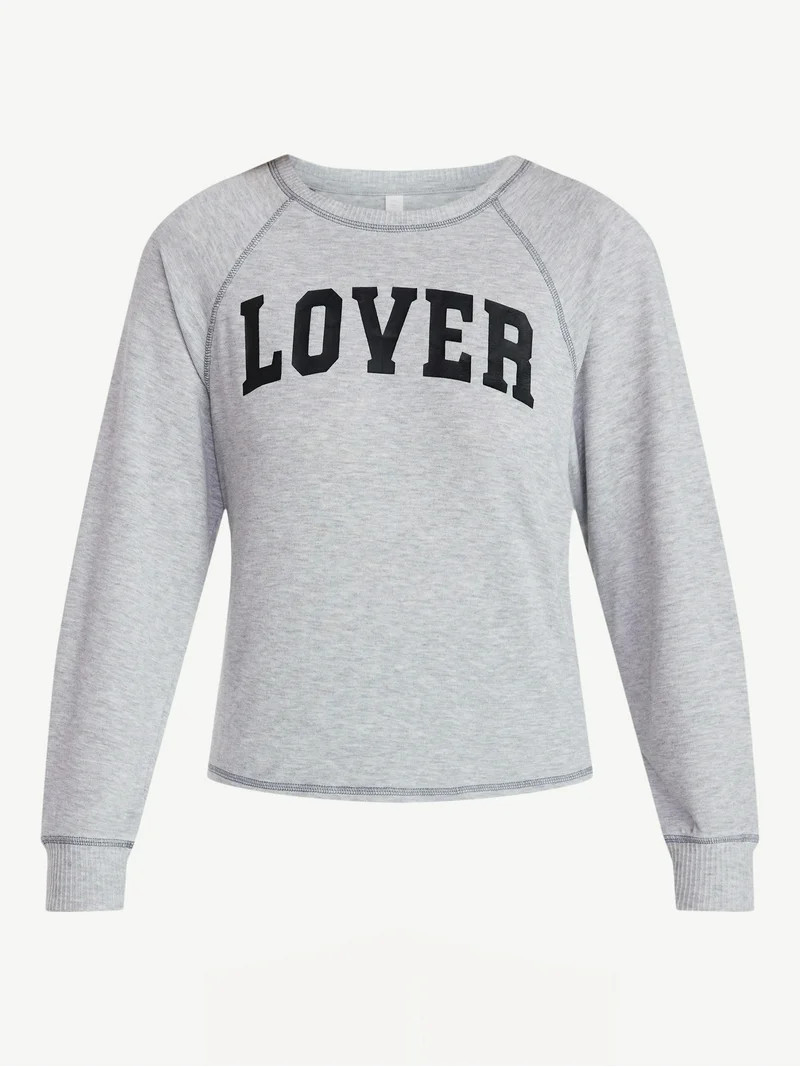 Joyspun Women's Cozy Lounge Collection Hacci Knit Long Sleeve Sleep Top, Sizes XS-3X | Walmart (US)