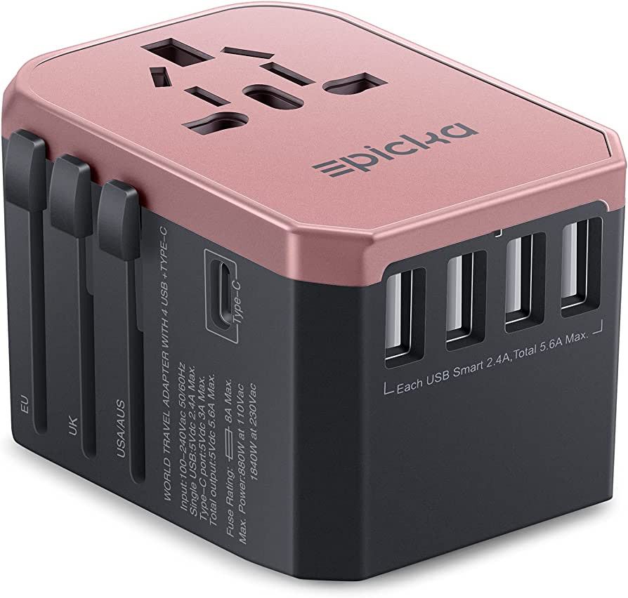 Universal Travel Power Adapter - EPICKA All in One Worldwide Wall Charger AC Plug Adaptor with 5.... | Amazon (US)