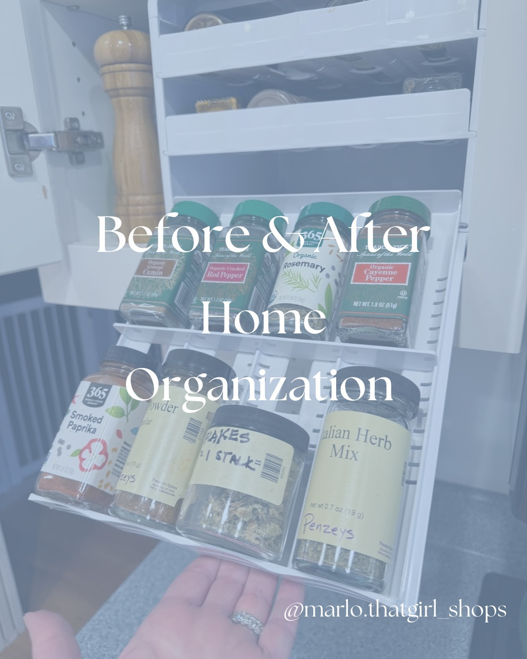 Small changes! Big impact! ✨ 
 
We lived with an unorganized kitchen for many years due to my lack of time. Recently, I became fed up and decided to tackle the job. With the right tools—such as pullout shelves, bins, risers, and spice caddies—my kitchen transformed from cluttered to streamlined. Kitchen organization takes time, but the results are worth it!

What’s the most frustrating clutter issue in your kitchen? Let’s discuss in the comments! ⬇️ 
 
 
📌 Share with someone who needs this!

#LTKHome