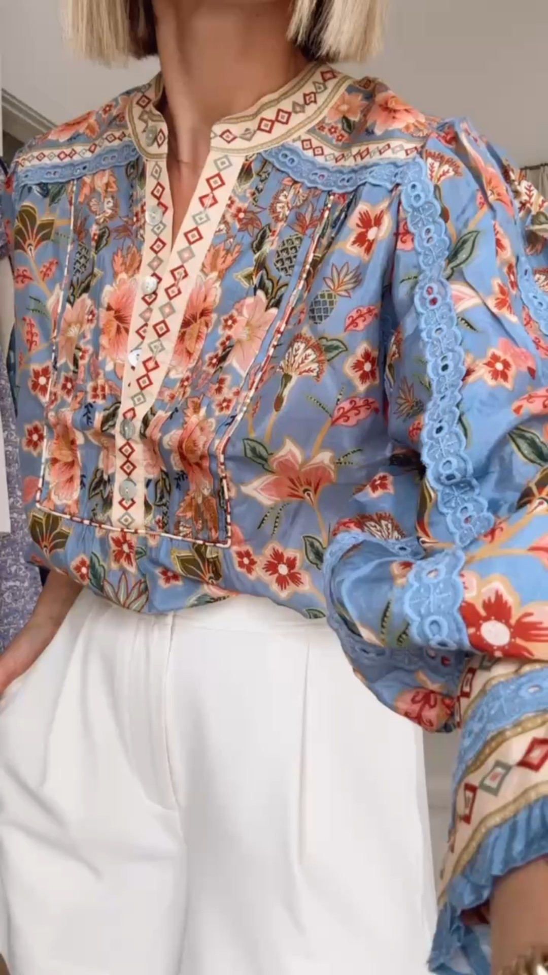 Love a fun statement top! 🩷 I styled it here with tailored shorts, but I’ve also styled it with jeans! Wearing XS!

Loverly Grey, statement top, floral blouse, spring outfit 

#LTKSeasonal #LTKStyleTip