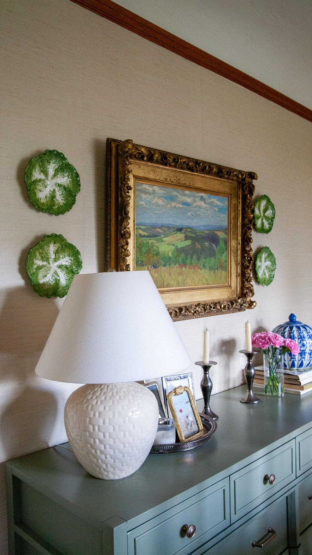 I came across some photos of my first plate walls on my blog the other day… They are seriously mortifying. 😆 I was going to include them in this reel but I’m too embarrassed. 🙈 Maybe I’ll share them in stories today. Point is, I’ve tried a lot of different methods… These hidden plate hangers are not only super solid and easy to use, but they hold the plates just the way you hang them! Linking them and these affordable hand-painted cabbage plates I’m obsessed with in LTK! ￼

#LTKHome