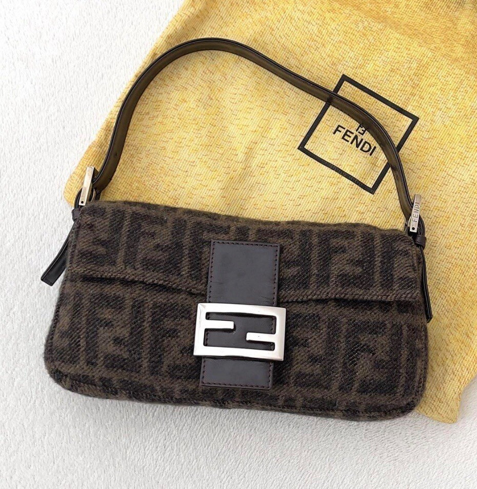 Fendi Vintage 2000 Wool Zucca Baguette | eBay US