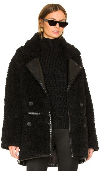 Sutton Coat in Black | Revolve Clothing (Global)