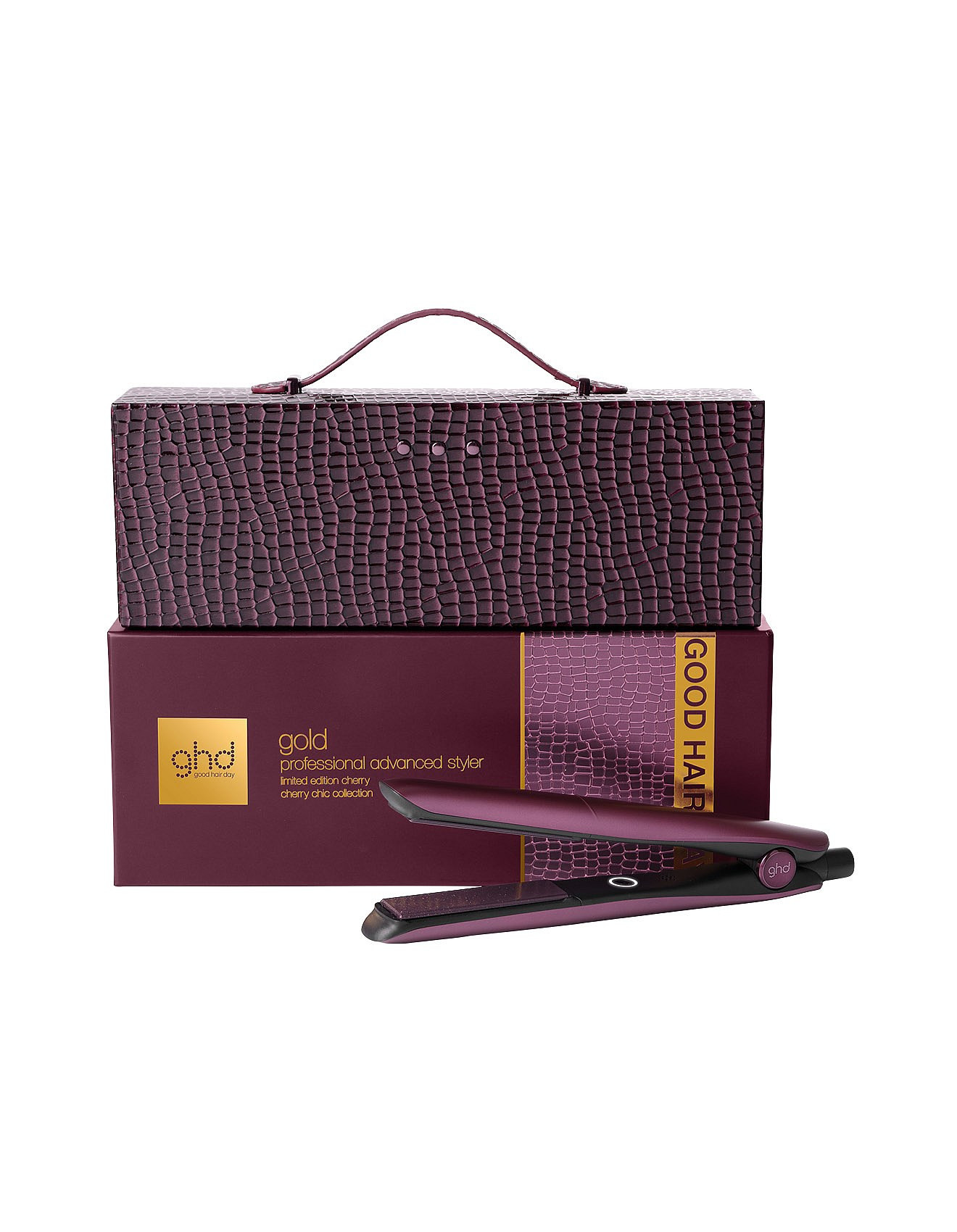 ghd gold hair straightener in cherry chic set | David Jones (Australia & New Zealand)