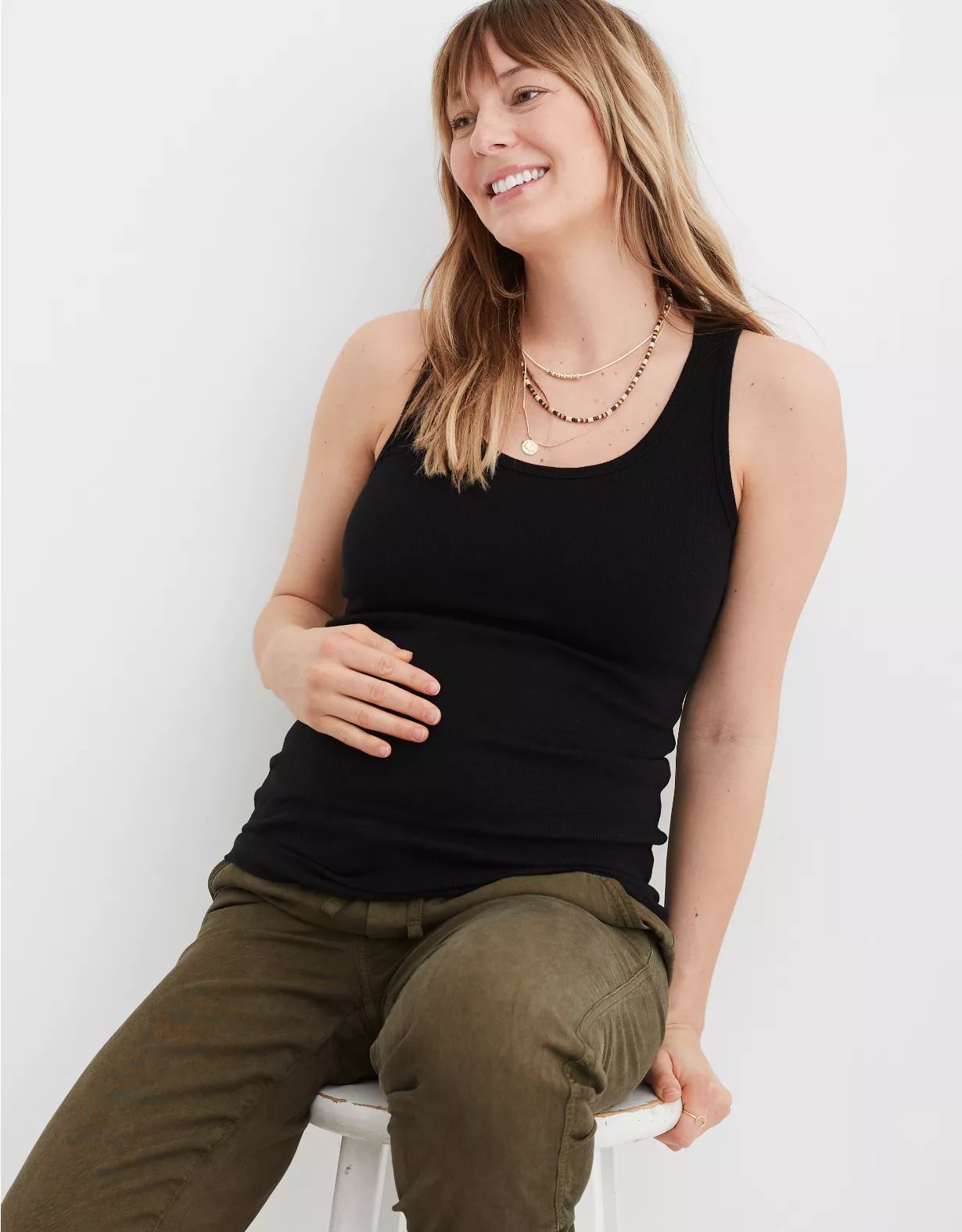 Mama By Aerie™ Ribbed Basic Tank Top | Aerie