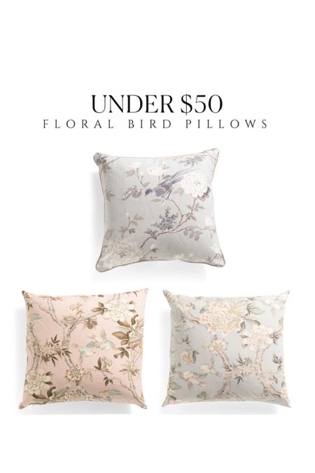 Don’t miss out on these gorgeous floral bird pillows! I grabbed the 24” dusty blue pillow with feather inserts, great quality and looks designer! 

#LTKfindsunder50 #LTKsalealert #LTKhome