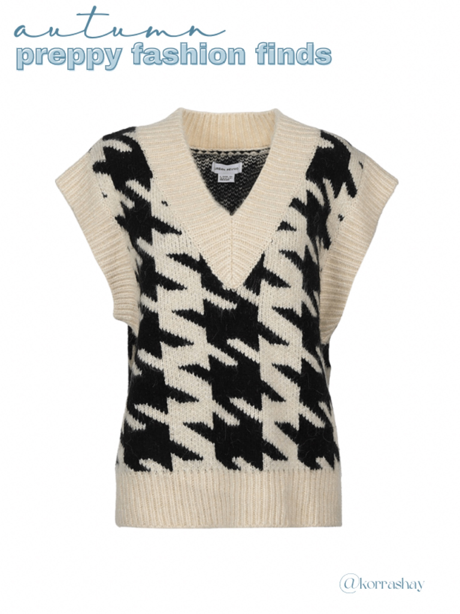Preppy fall fashion finds!
Cream and black houndstooth sweater vest

🏷
Preppy fall fashion, preppy fall outfits, fall fashion finds, fall fashion ideas, thanksgiving outfit ideas, preppy fashion Inspo 

#LTKHoliday #LTKSeasonal #LTKstyletip