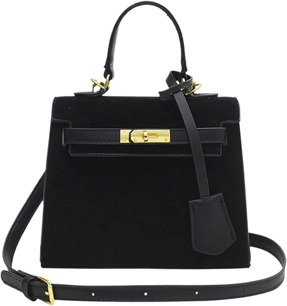 Suede Tote Bag Trendy Suede Crossbody Slouchy Bag Vintage Women'S Top-Handle Handbags Faux Suede ... | Amazon (US)