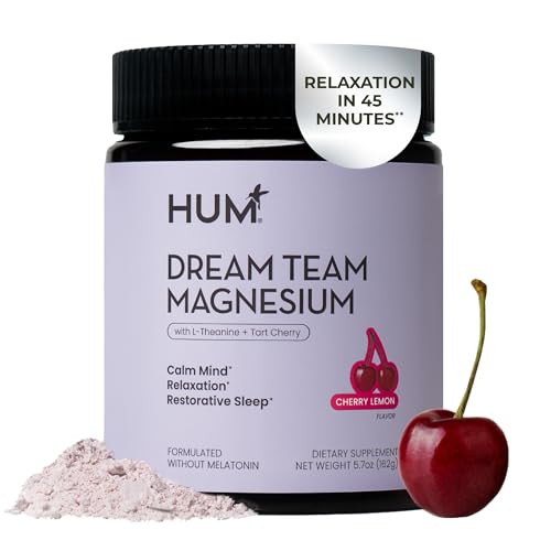 Hum Nutrition Dream Team Magnesium Bisglycinate Powder, L Theanine & Tart Cherry Magnesium Supple... | Amazon (US)