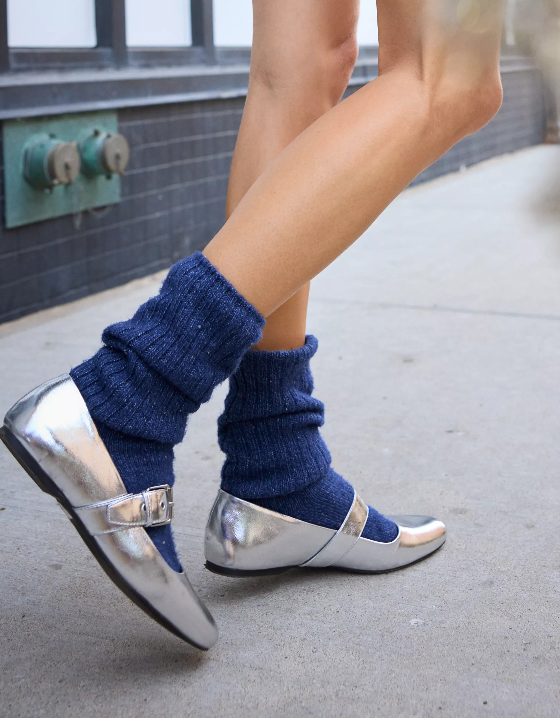 Aerie Shine Buckle Flats | Aerie