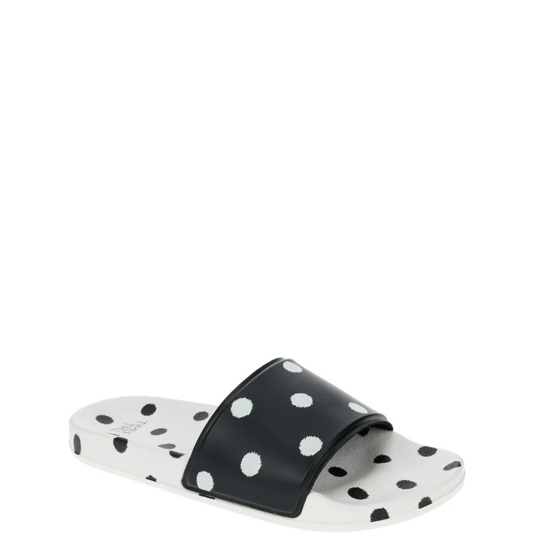 Time and Tru Womens Pool Slides Polka Dot, Sizes 6-11 | Walmart (US)