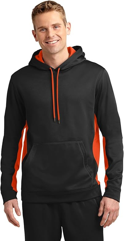 SPORT-TEK Men's Sport Wick Fleece Colorblock Hooded | Amazon (US)