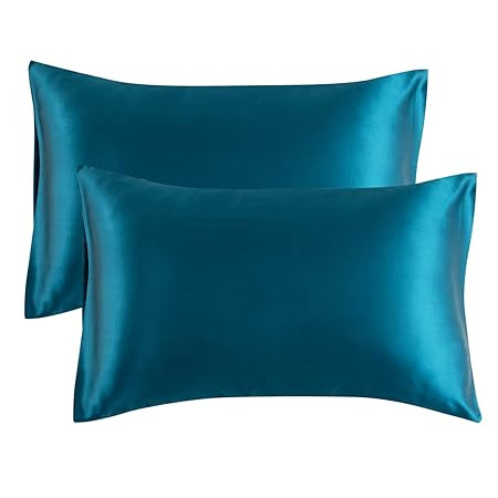 Bedsure Satin Pillowcase for Hair and Skin, 2-Pack - Standard Size (20x26 inches) Pillow Cases - ... | Amazon (US)