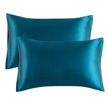 Bedsure Satin Pillowcase for Hair and Skin, 2-Pack - Standard Size (20x26 inches) Pillow Cases - ... | Amazon (US)