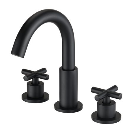 FYYDES Matte Black Two Handle Widespread Bathroom Sink Faucet Bathroom Fixtures | Walmart (US)