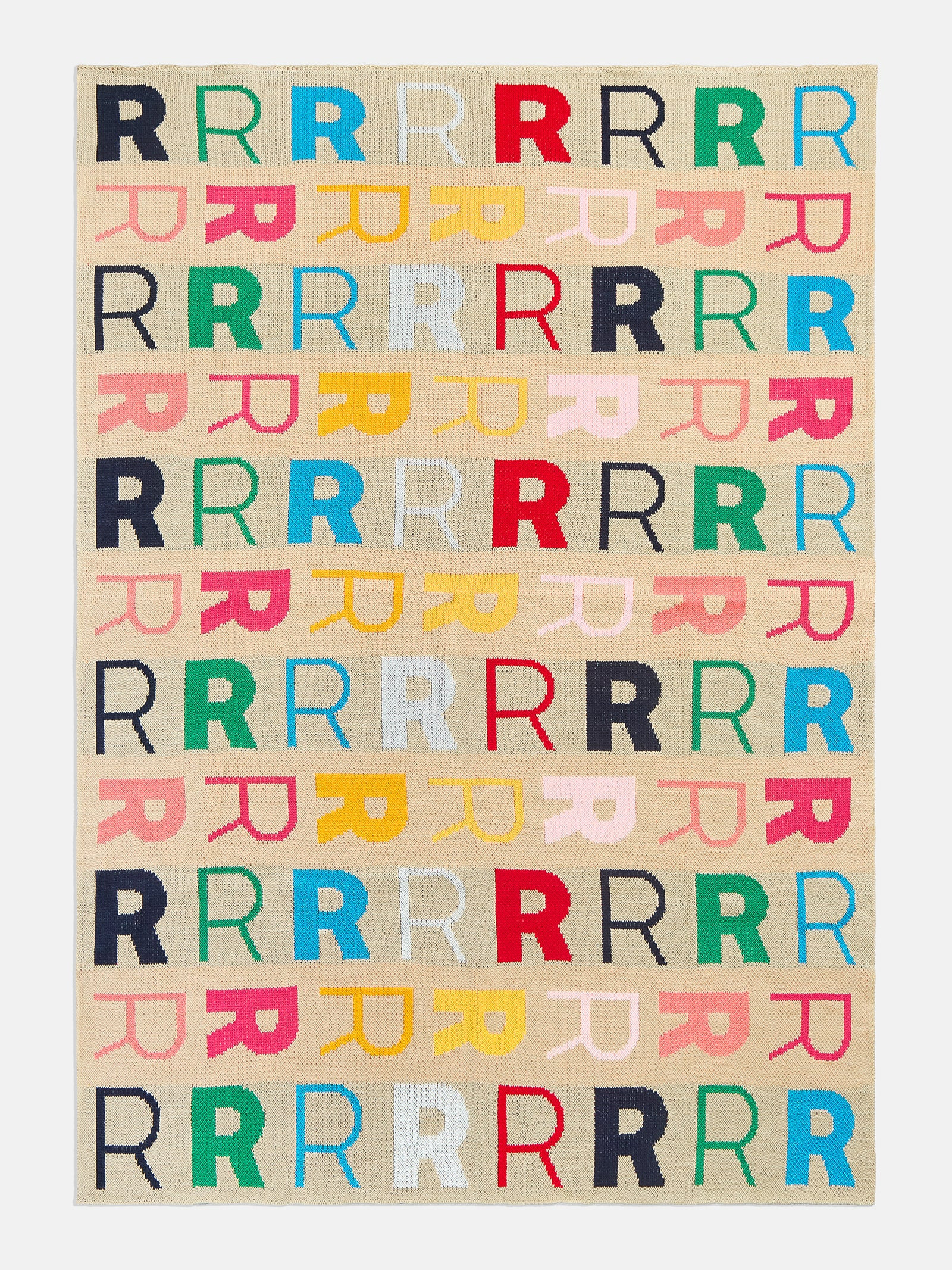 Upside Down & All Around Custom Blanket - Beige/Multi | BaubleBar