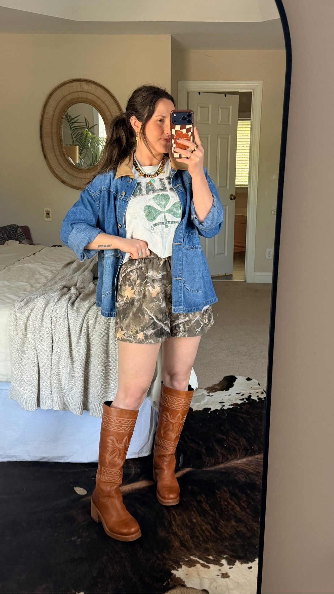 It’s shorts season and these legs need some sun 👻🥴

Camo boxer shorts paired with knee high western boots, a crop off graphic tee and barn style denim jacket. I love the contrast collar on this, such a good quality find from Amazon! As I always recommend, throw in jewelry and any outfit is instantly upgraded

#LTKAmazonFinds #LTKSpringOutfit #LTKFavFinds #LTKDenim #LTKOver30

#LTKSaleAlert #LTKootd