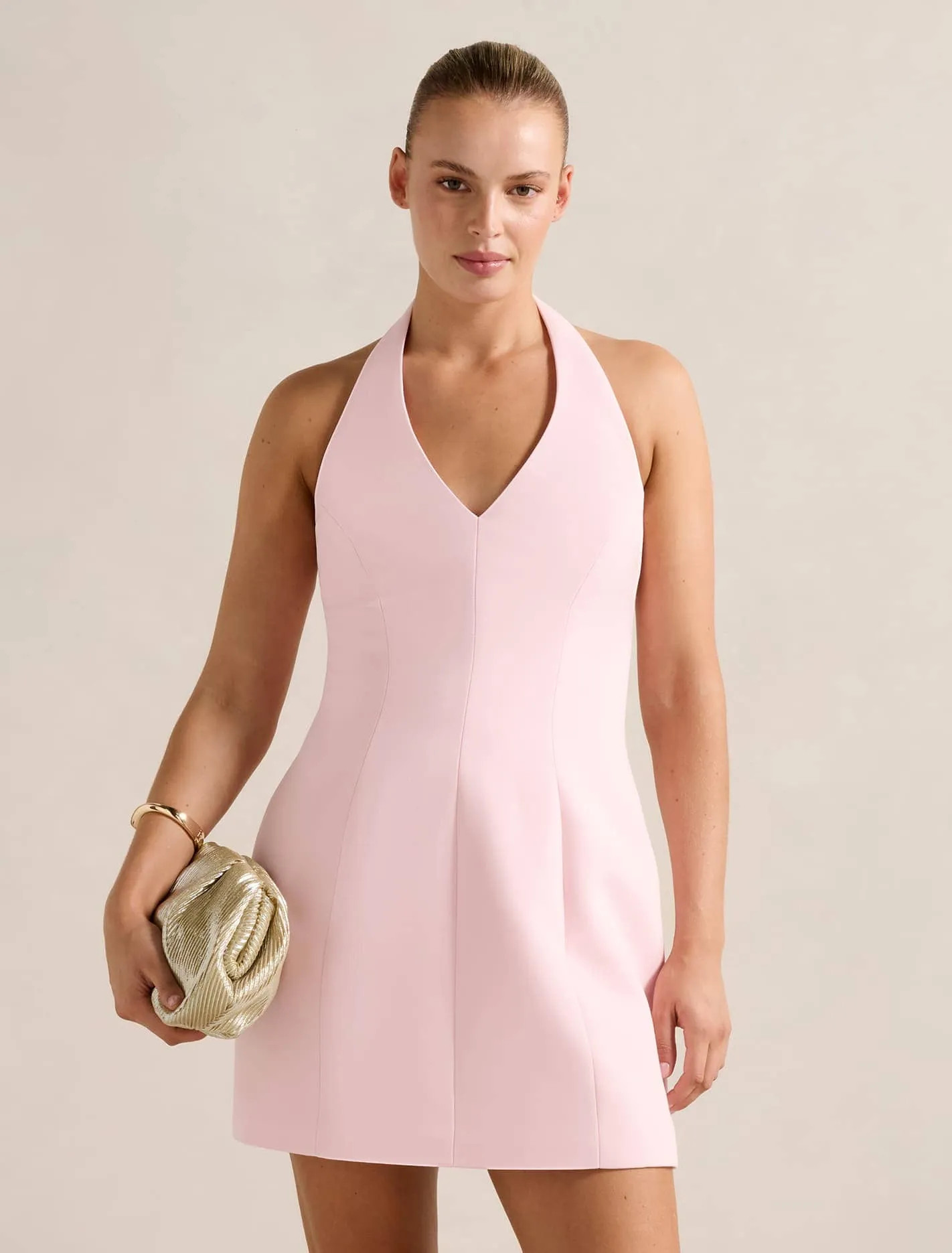 Riley Structured Halter Mini | Forever New (AU)
