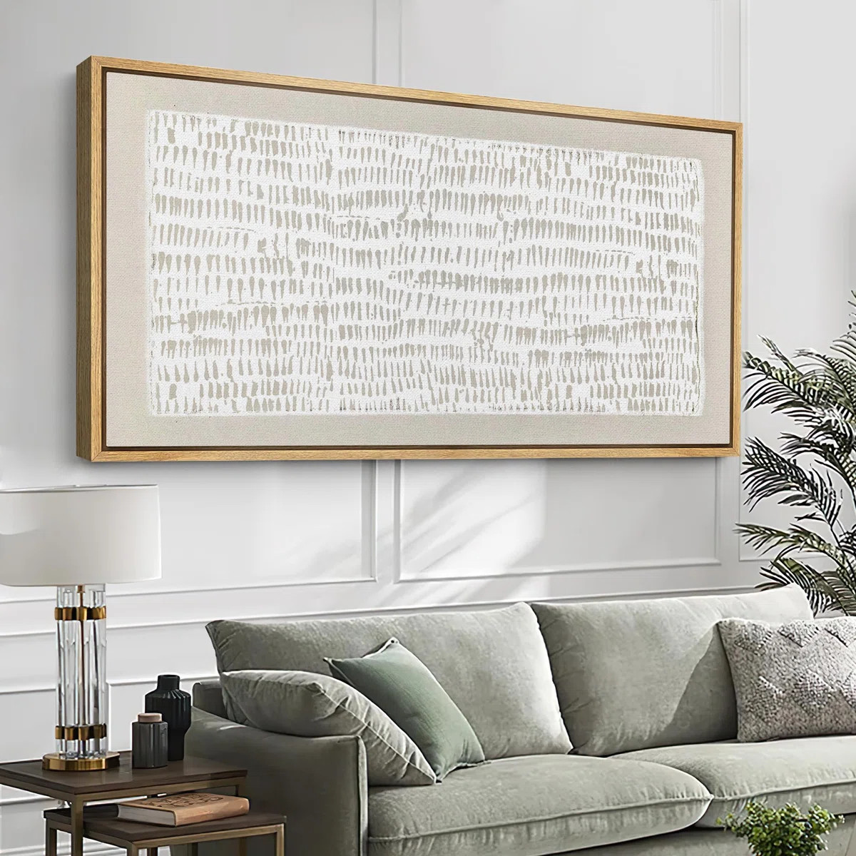 Minimalist Geometric Pattern in Neutral Tones Modern Art | Wayfair North America