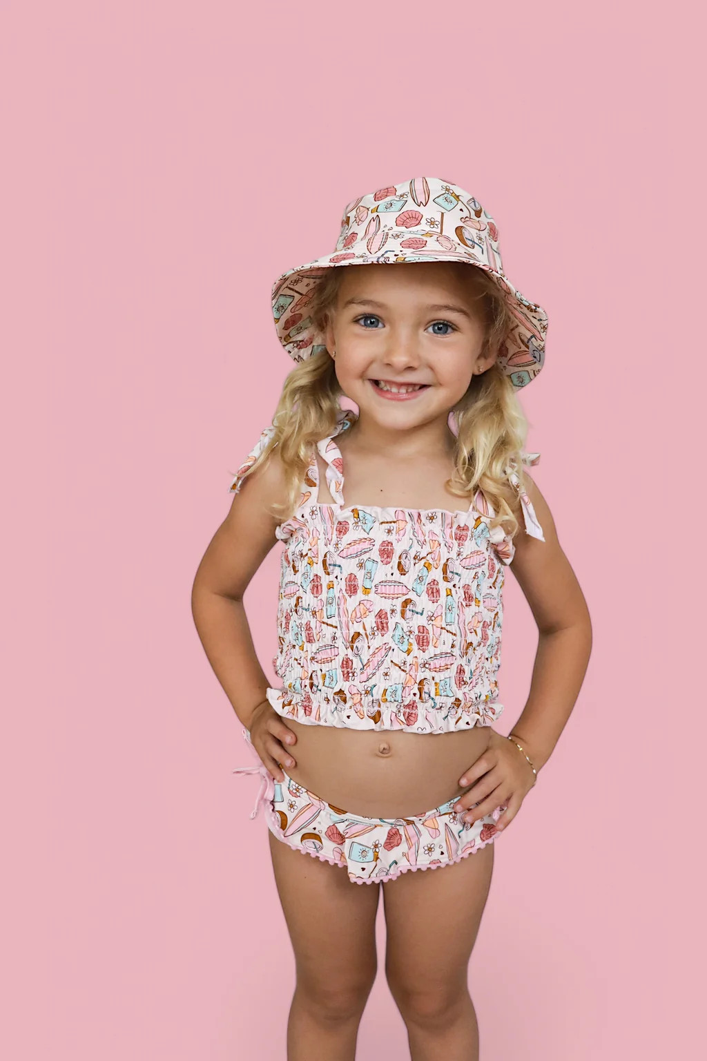 FUN IN THE SUN DREAM SMOCKED TANKINI TWO PIECE SWIM SUIT | Dream Big Little Co.