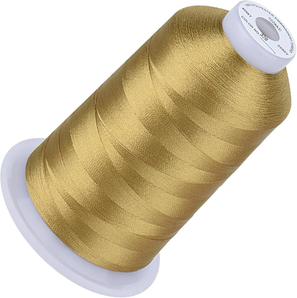 Simthread Embroidery Thread 5500 Yards Brass 328, 40wt 100% Polyester for Brother, Babylock, Jano... | Amazon (US)