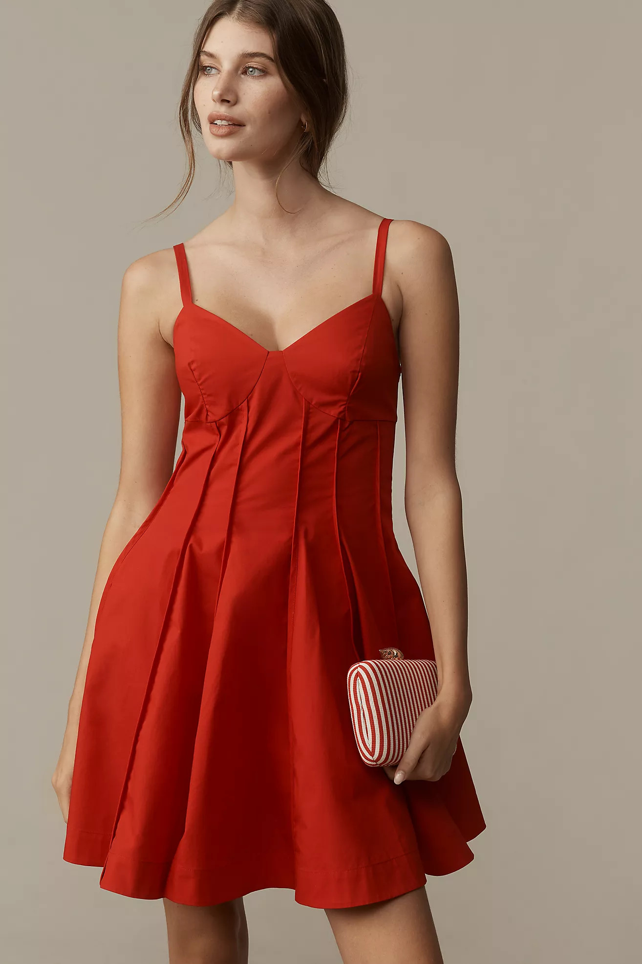 Mare Mare Cotton V-Neck Corset Mini Dress | Anthropologie (US)