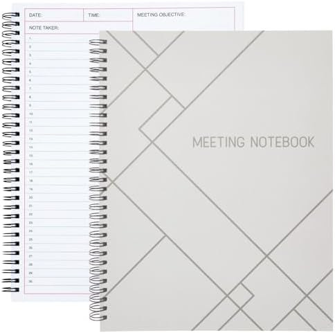 Juvale Meeting Notebook for Work - Spiral-Bound Planner Notebook for Work Planner & Office Suppli... | Amazon (US)