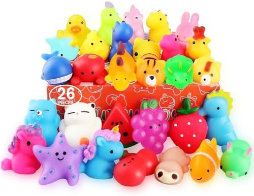 Squishies, 26 Pack Mochi Squishy Toys - Kawaii Cat Squishys Slow Rising Animals - Party Favors, G... | Amazon (US)