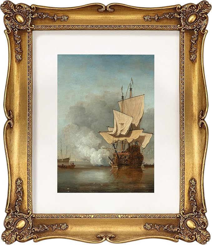 Weresin 8X10 Picture Frames, Vintage Picture Frames with Embossed Flower, Ornate Frame 5x7 with W... | Amazon (US)