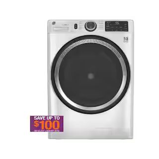 GE 4.8 cu. ft. Smart White Front Load Washer with OdorBlock UltraFresh Vent System and Sanitize w... | The Home Depot