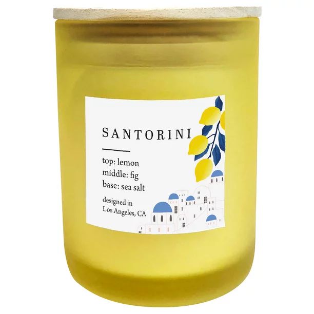 Destination Collection Santorini 15oz 2-Wick Candle, Ivory & Yellow | Walmart (US)