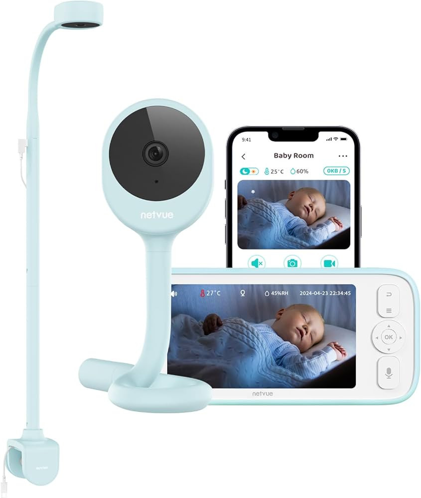 NETVUE Upgraded Baby Camera Monitor Video - 5000mAh Baby Monitor with Camera and Audio, 5" Displa... | Amazon (US)