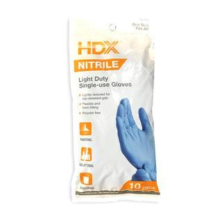 HDX 10-Count Disposable Nitrile Gloves SZM-802696 | The Home Depot