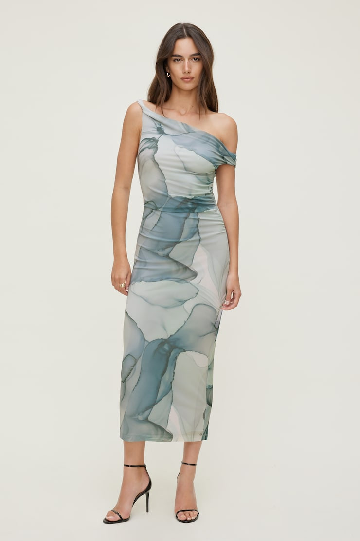 Jayde Mesh Maxi Dress - Dynamite - Blue - Women Clothing | Dynamite Clothing