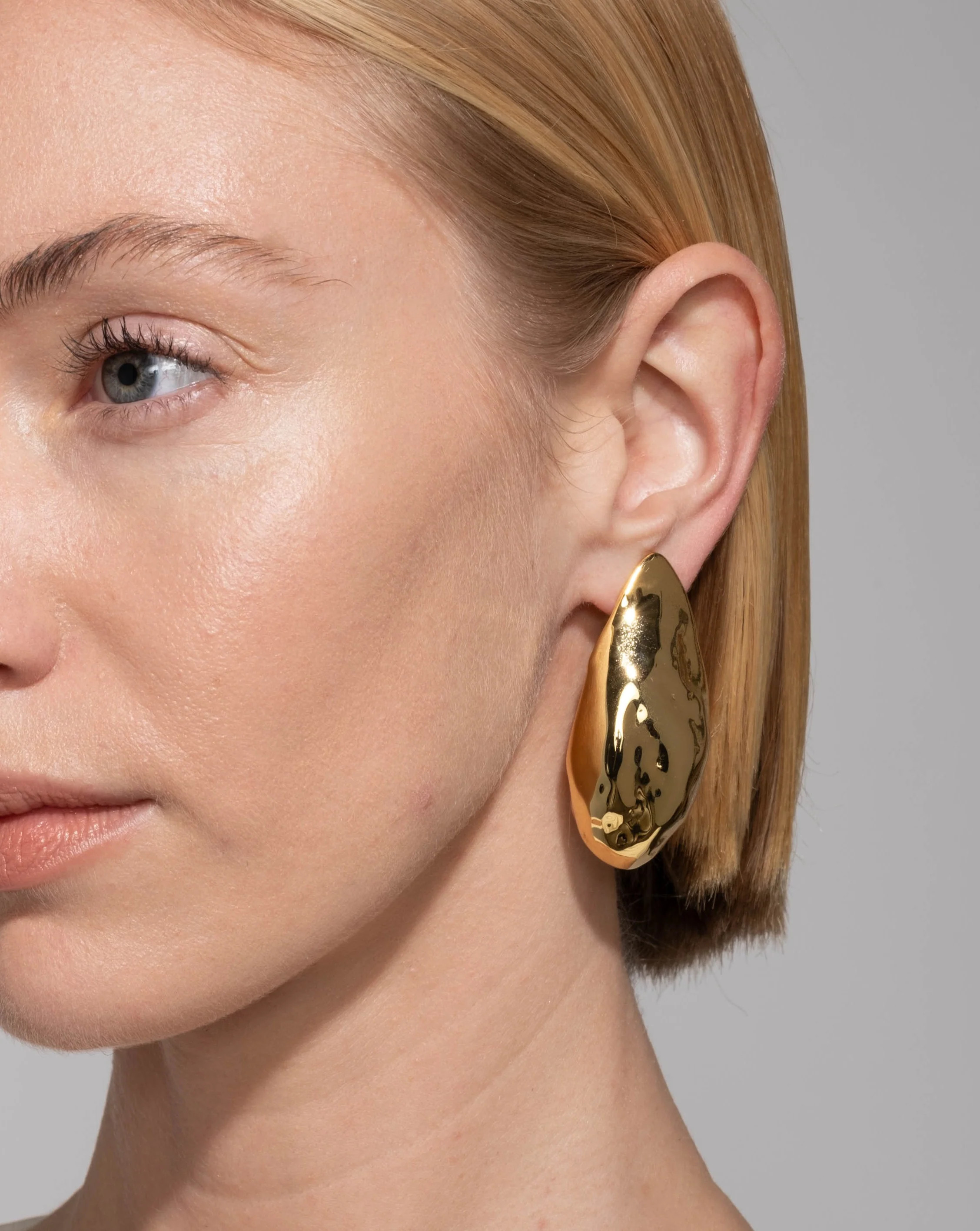 Molten Gold Puffy Teardrop Post Earring | Alexis Bittar | Alexis Bittar