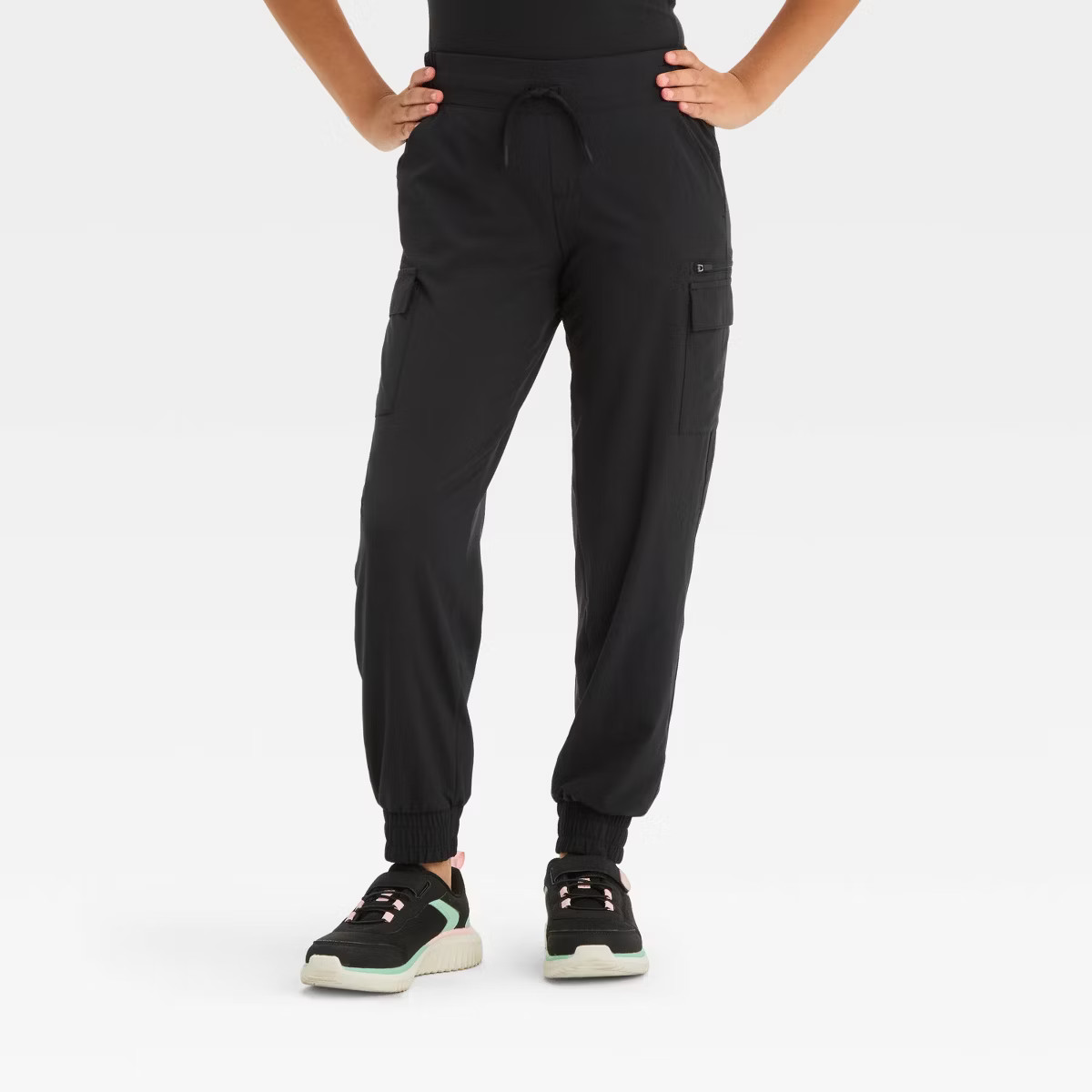 Girls' Woven Cargo Jogger Pants - All In Motion™ | Target