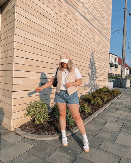 Casual midsize summer outfit - linen suiting vest (L), basic white tee (L), Abercrombie denim shorts (sized up to 33 for a looser fit), adidas sambas


#LTKcanada #LTKsummer #LTKmidsize