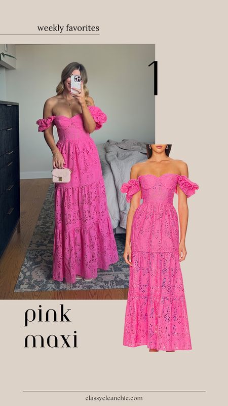 This weeks favorites! Pink off the shoulder destination wedding guest dress in my usual small/2
Saks code: free ship
Dibs code: emerson


#LTKWedding #LTKSeasonal #LTKTravel
