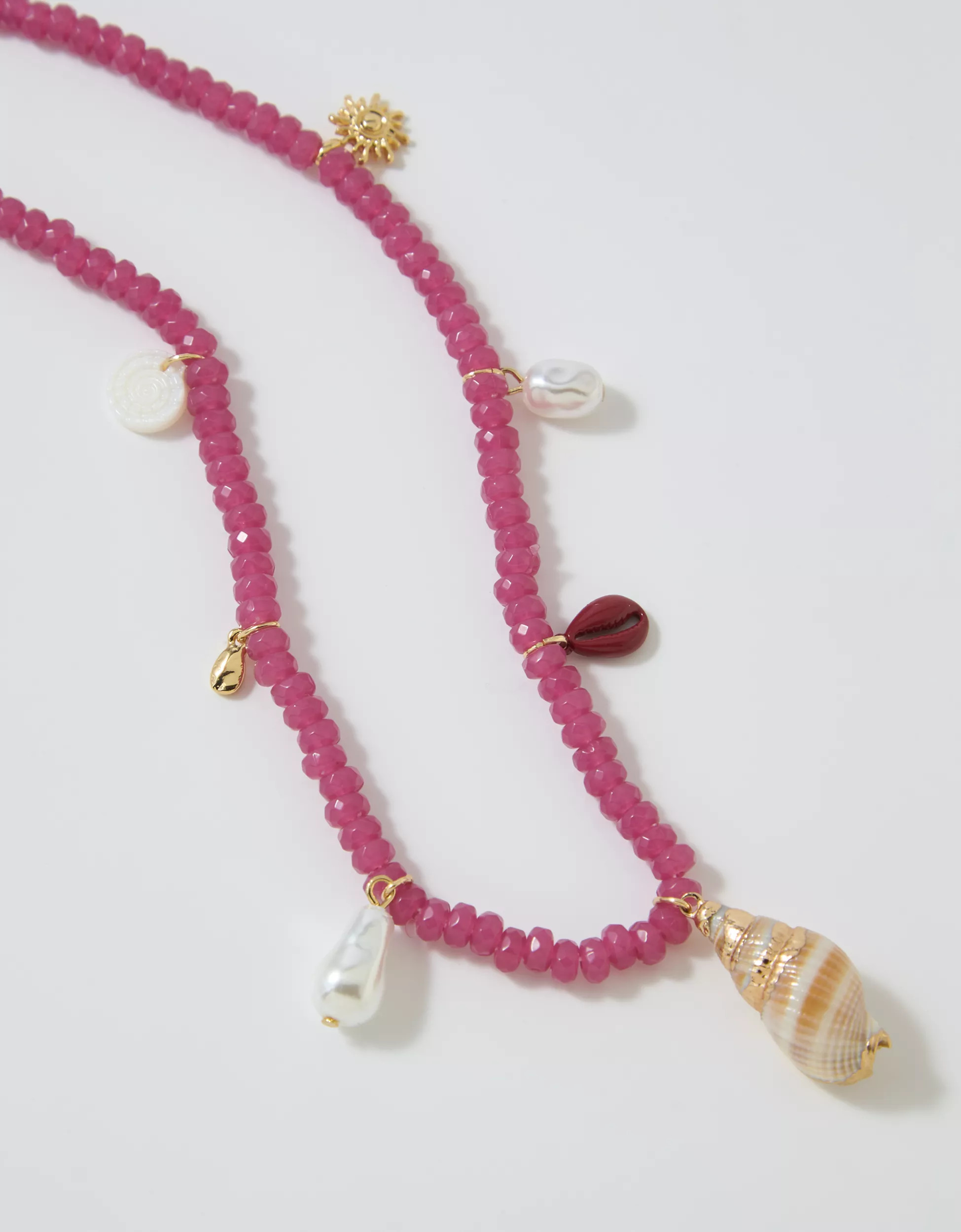 Aerie Beaded Charm Necklace | Aerie