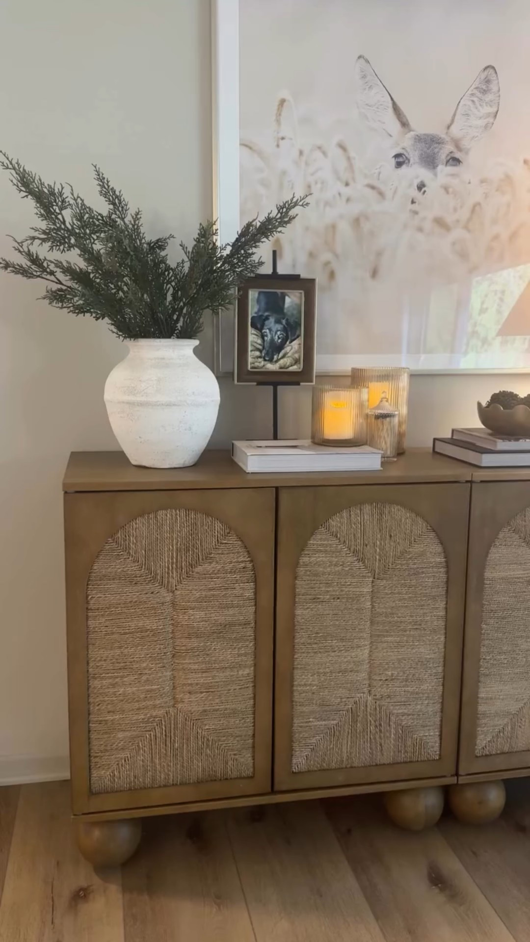Nathan James is up to 70% off sitewide, and my console is on sale for an absolute STEAL. I love this piece so much — the storage, the sleek push/magnet closure, and the designer-look finish… truly perfection.
🔗Comment SHOP for the console link + all my styling details.

Nathan James console, Black Friday home deals, console table decor, affordable home furniture, entryway design, console table, interior design, interior styling, credenza, sideboard, Black Friday furniture