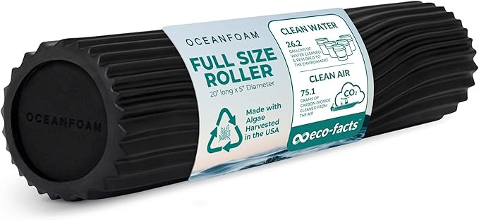 Oceanfoam Tidal Roller (Black) Muscle Roller for Back Pain & Yoga - High Density Foam for Physica... | Amazon (US)
