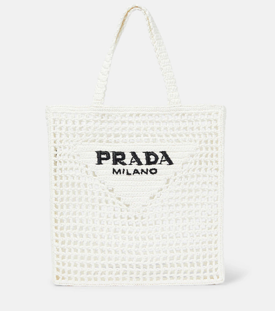 Prada Logo raffia tote bag | Mytheresa (US/CA)
