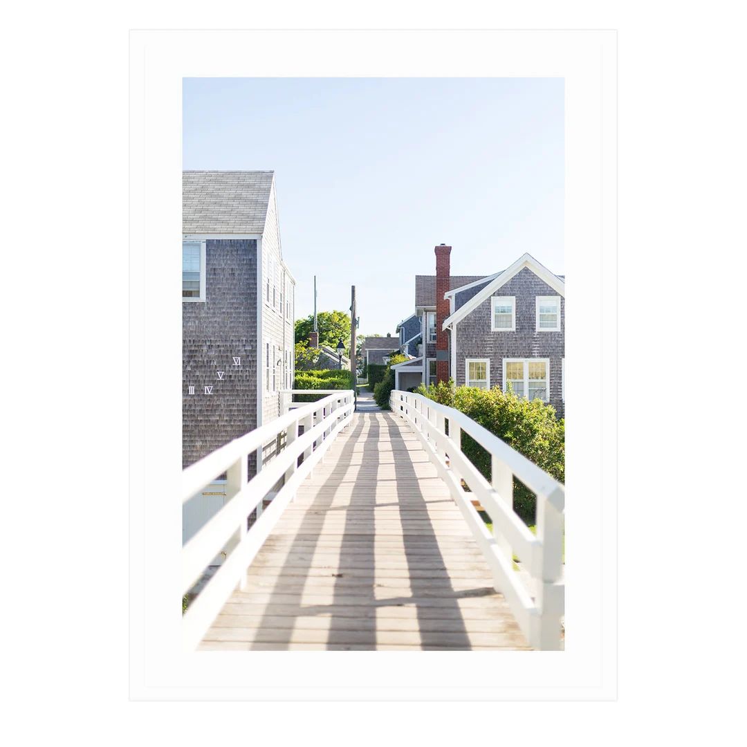 Sconset Bridge Framed Nantucket Art Print - Etsy | Etsy (US)