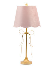 29in Metal Ribbon Scalloped Shade Table Lamp | Marshalls