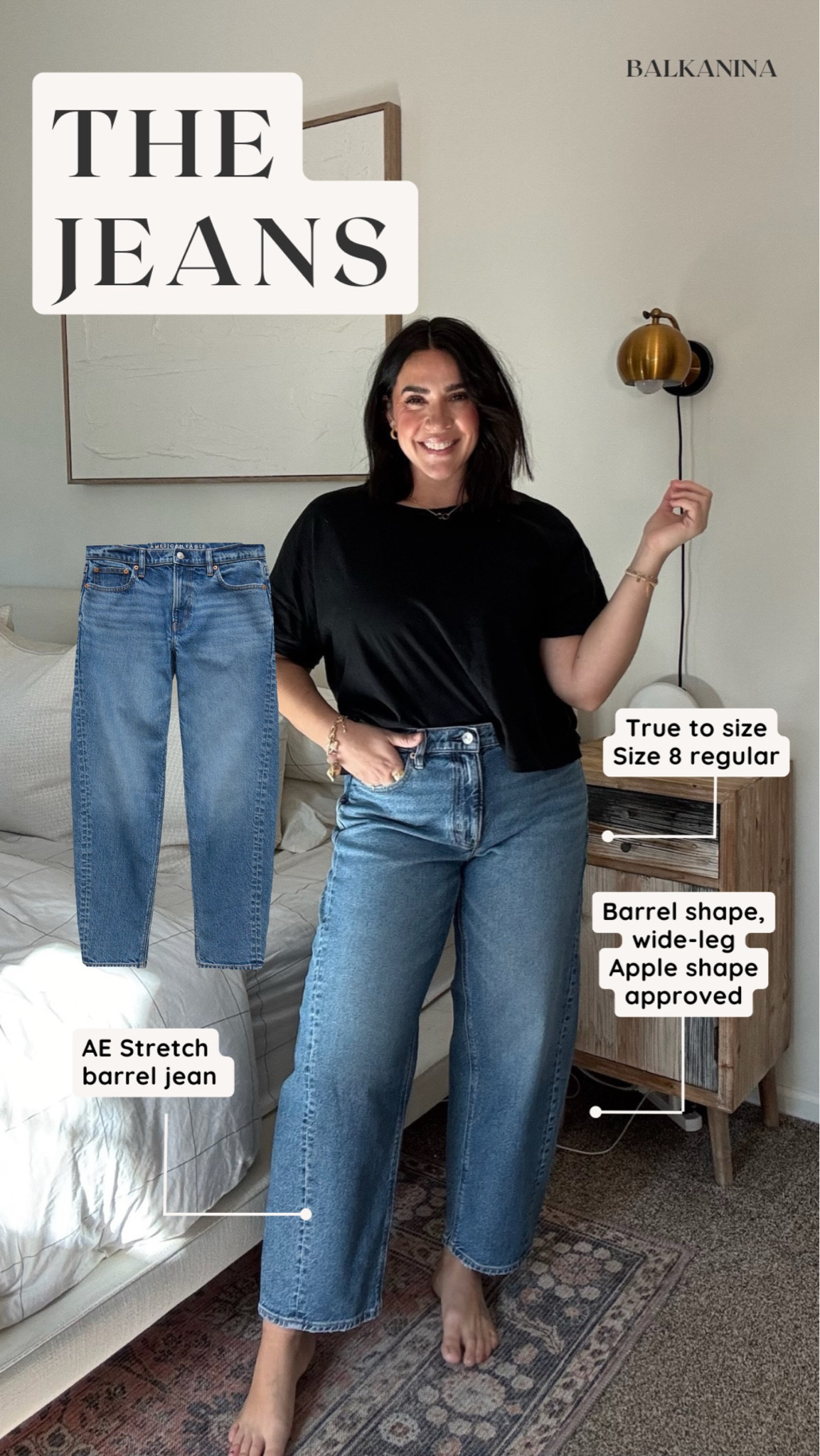 AE Stretch Barrel Jean 
These are a 10/10 
The perfect barrel jeans for anyone lacking shape

I'm in a size 8 and they are TTS

midsize denim, spring jeans, barrel style, sale jeans, American Eagle jeans 

#LTKSaleAlert #LTKMidsize #LTKMostLoved