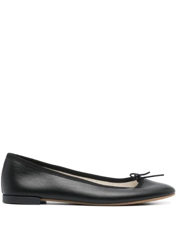 Repetto bow-detail Leather Ballerina Shoes  - Farfetch | Farfetch Global