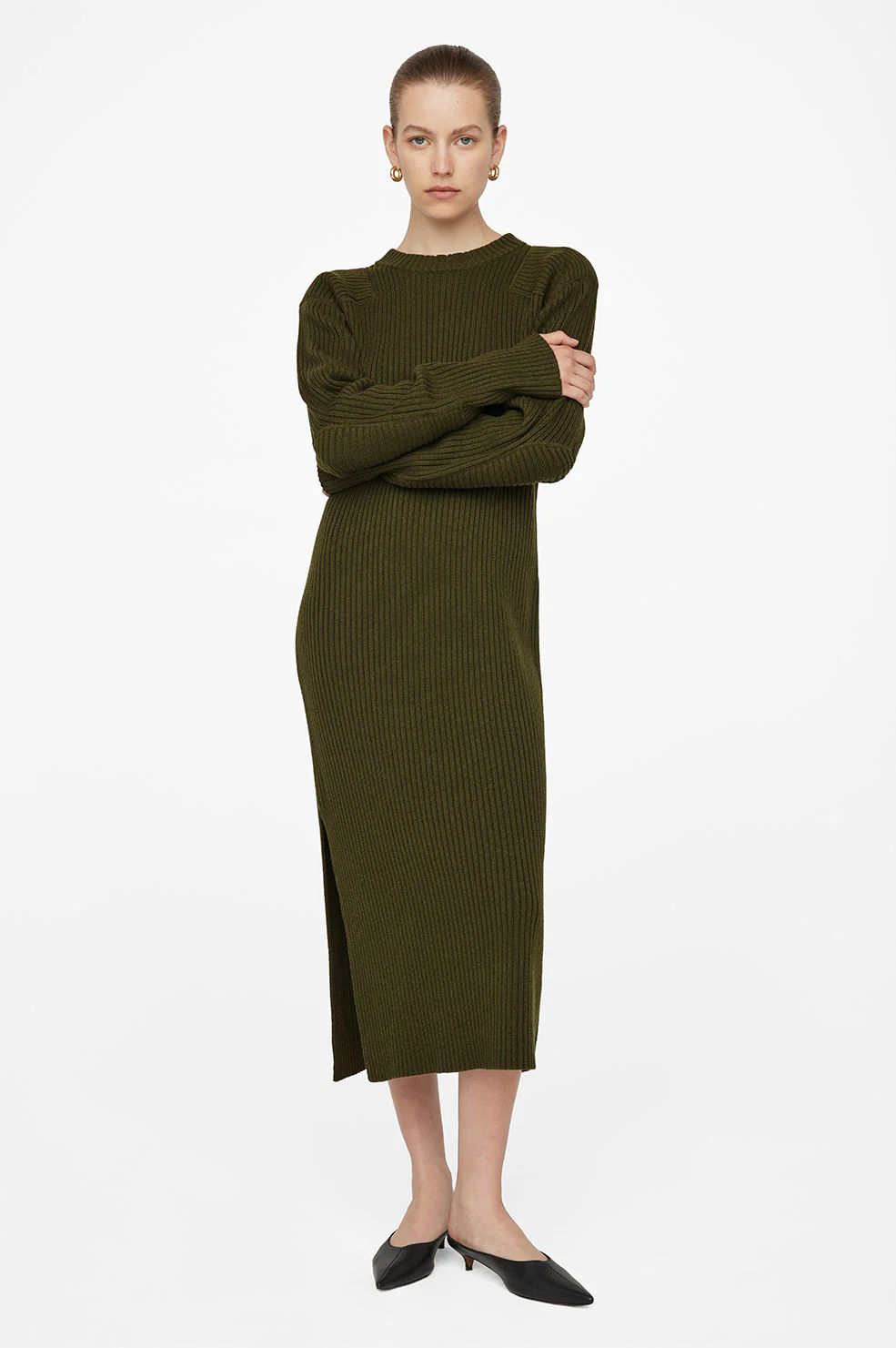 Aurora Dress - Army Green | Anine Bing